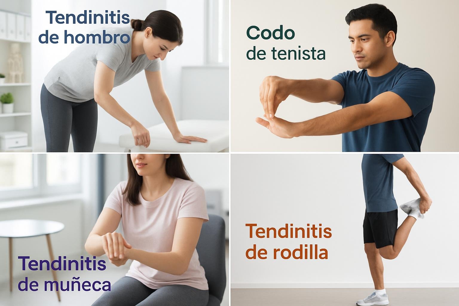 Ejercicios y estiramientos específicos para cada tipo de tendinitis