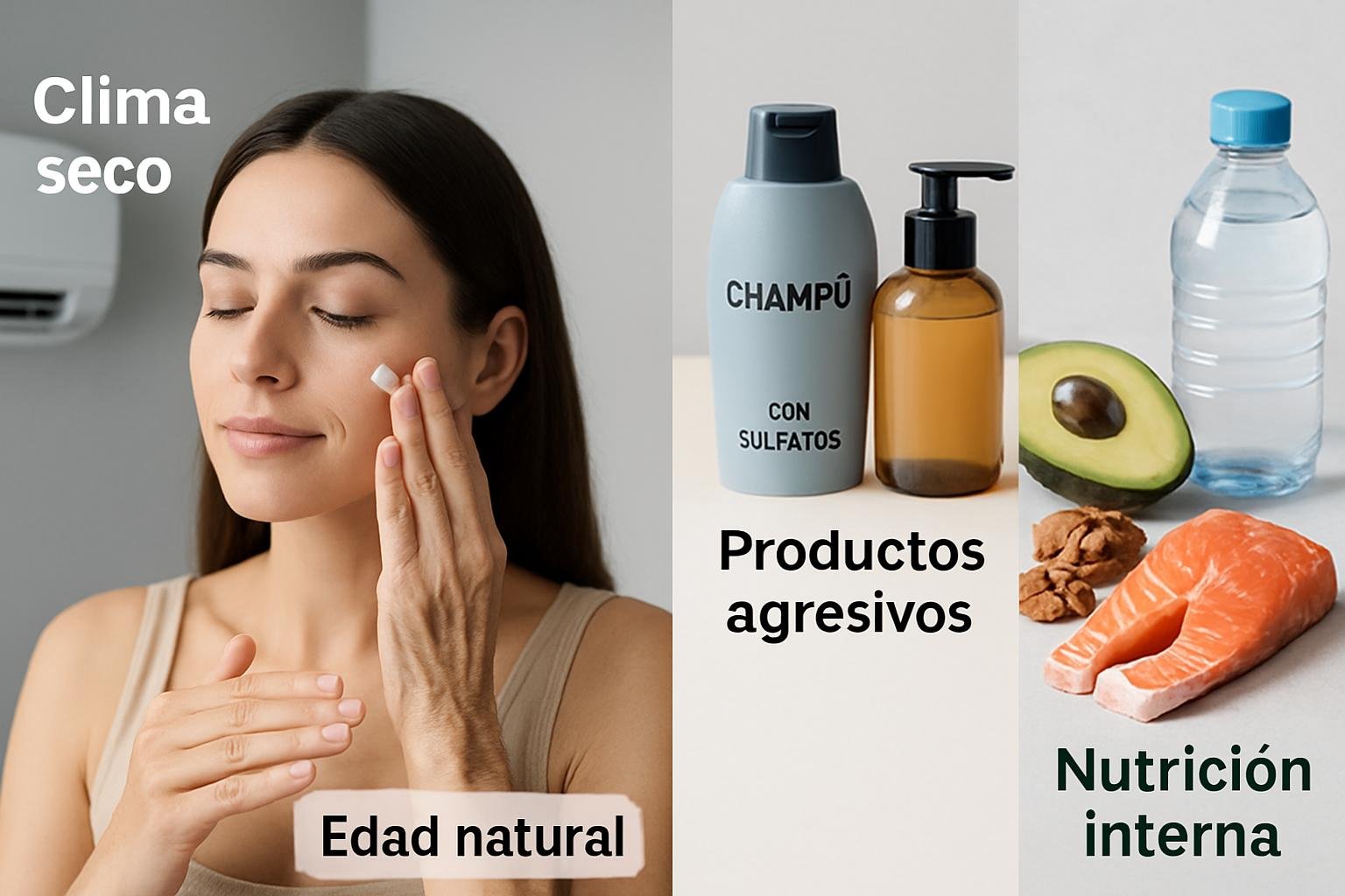 Factores que afectan la hidratación corporal y capilar